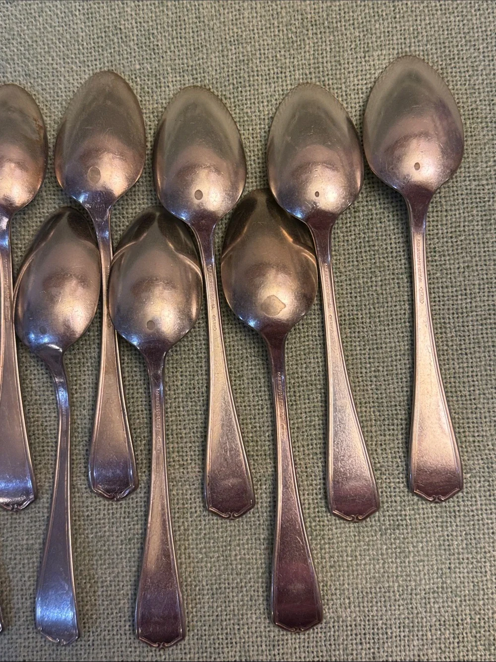Silver-Tone Stainless Steel Teaspoons- Set of 12
